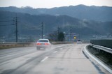 雨の中国道!
